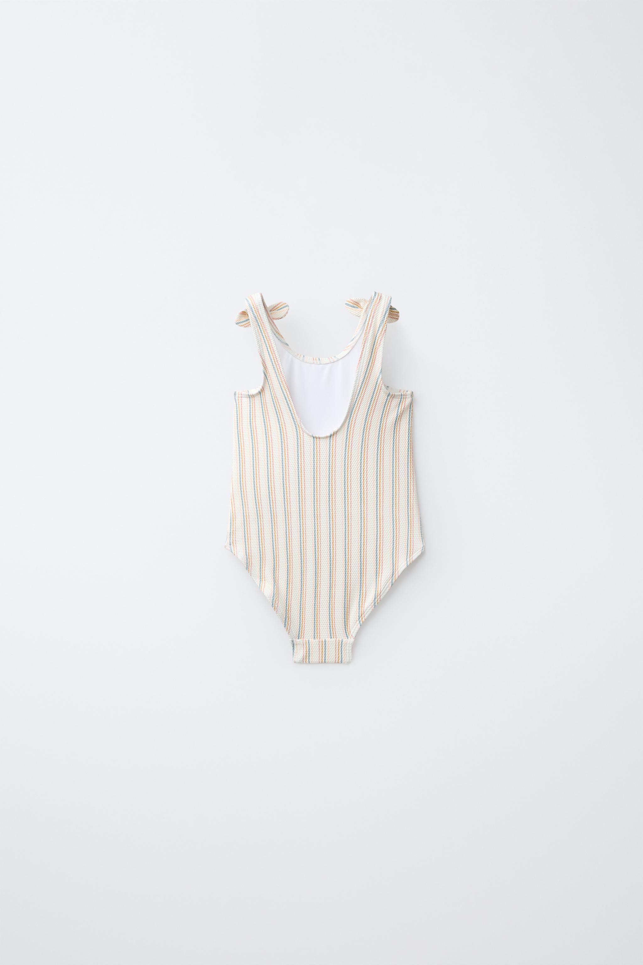 1-6 ANS/ MAILLOT DE BAIN TEXTURÉ À RAYURES